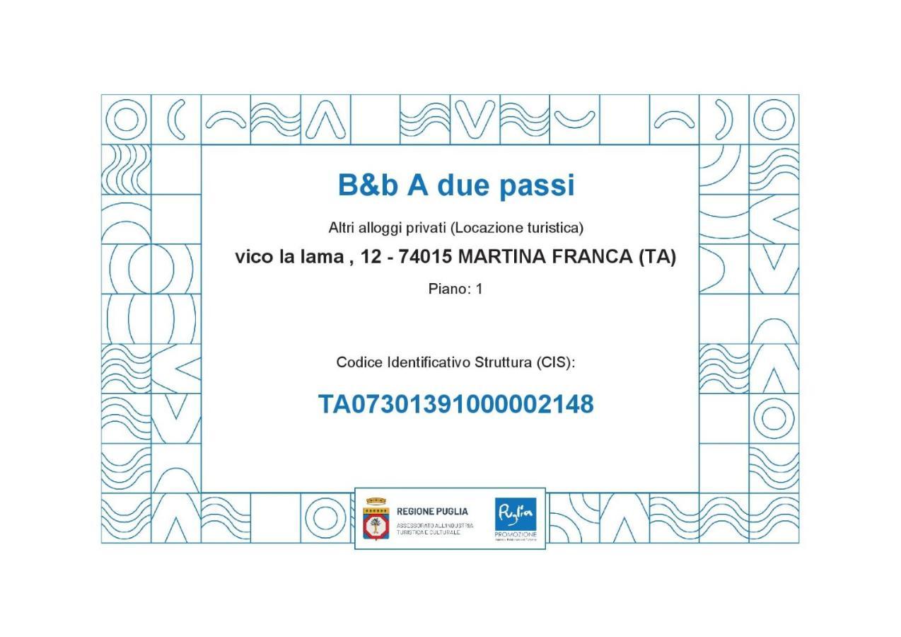 B&B A Due Passi Мартина-Франка Экстерьер фото